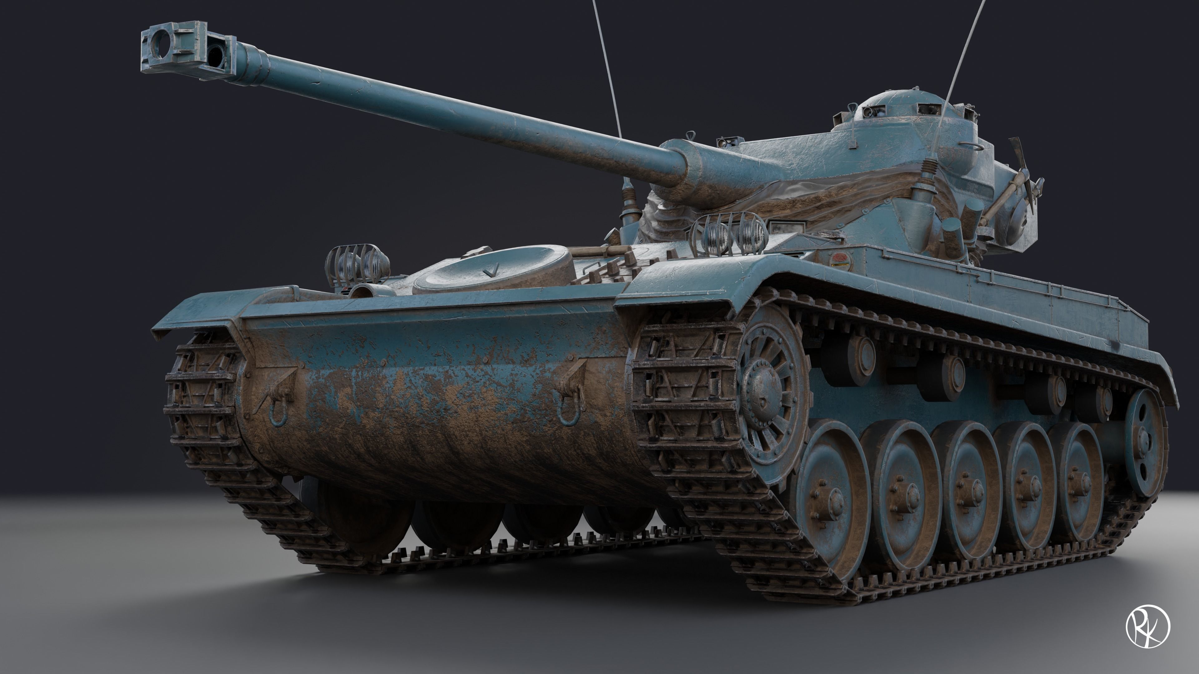 AMX-13 75 PBR Model 3D model_8