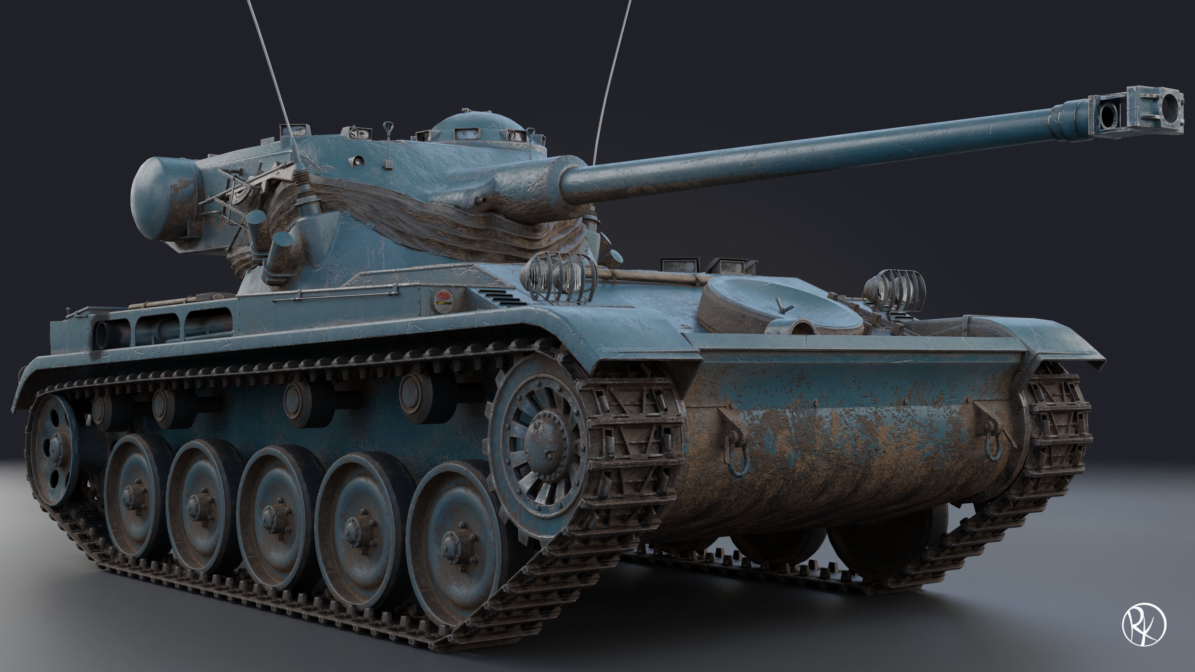 AMX-13 75 PBR Model 3D model_12