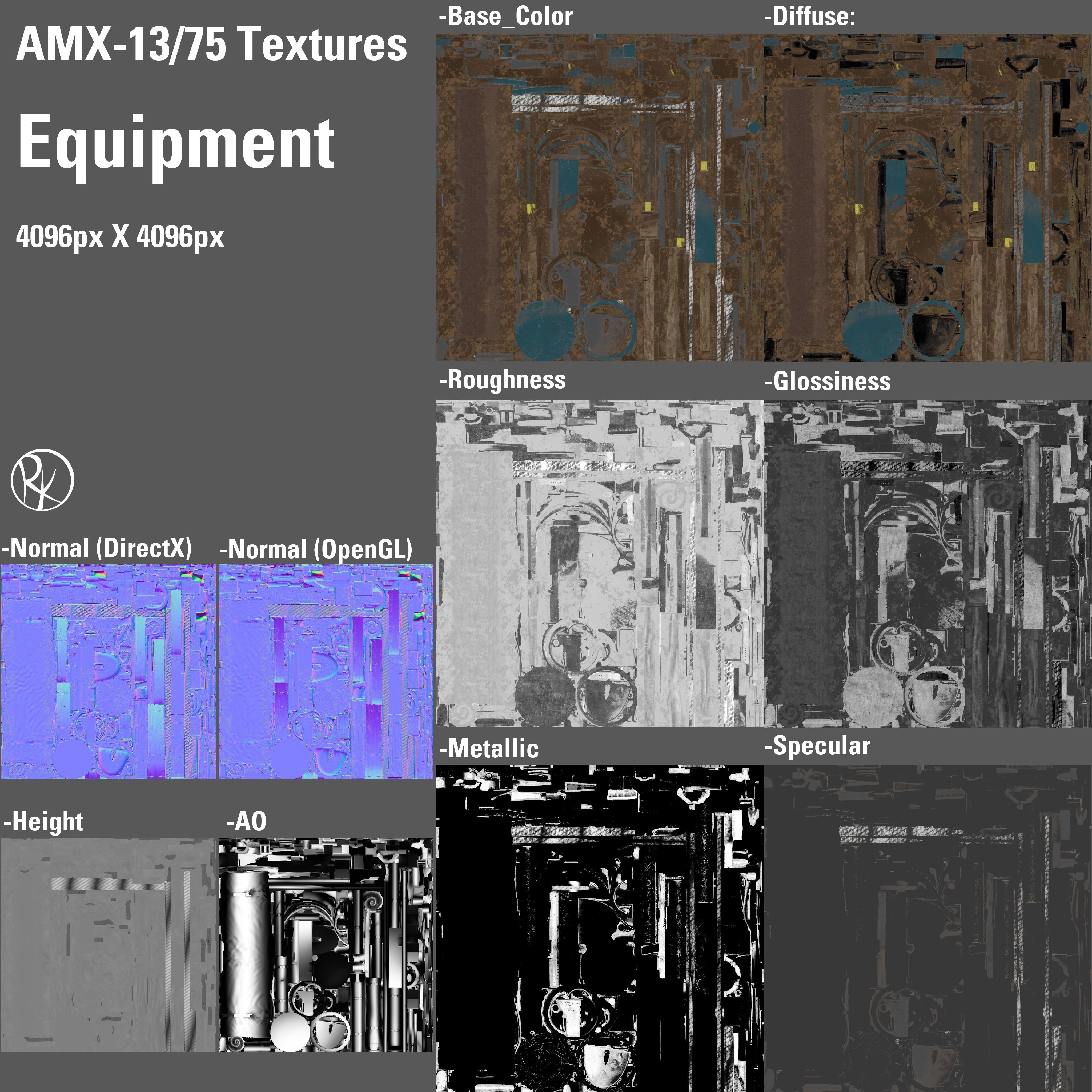 AMX-13 75 PBR Model 3D model_28