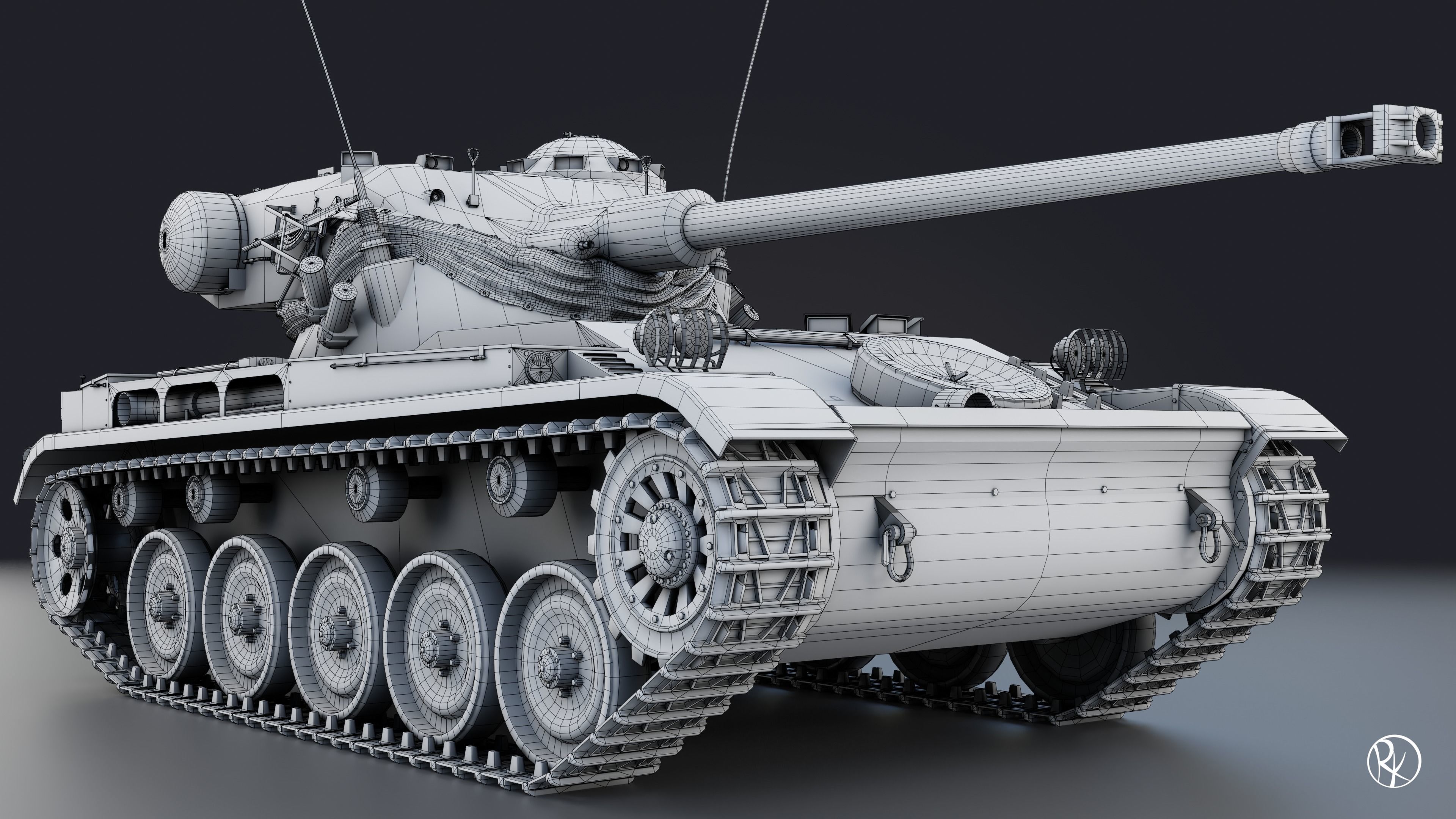 AMX-13 75 PBR Model 3D model_23