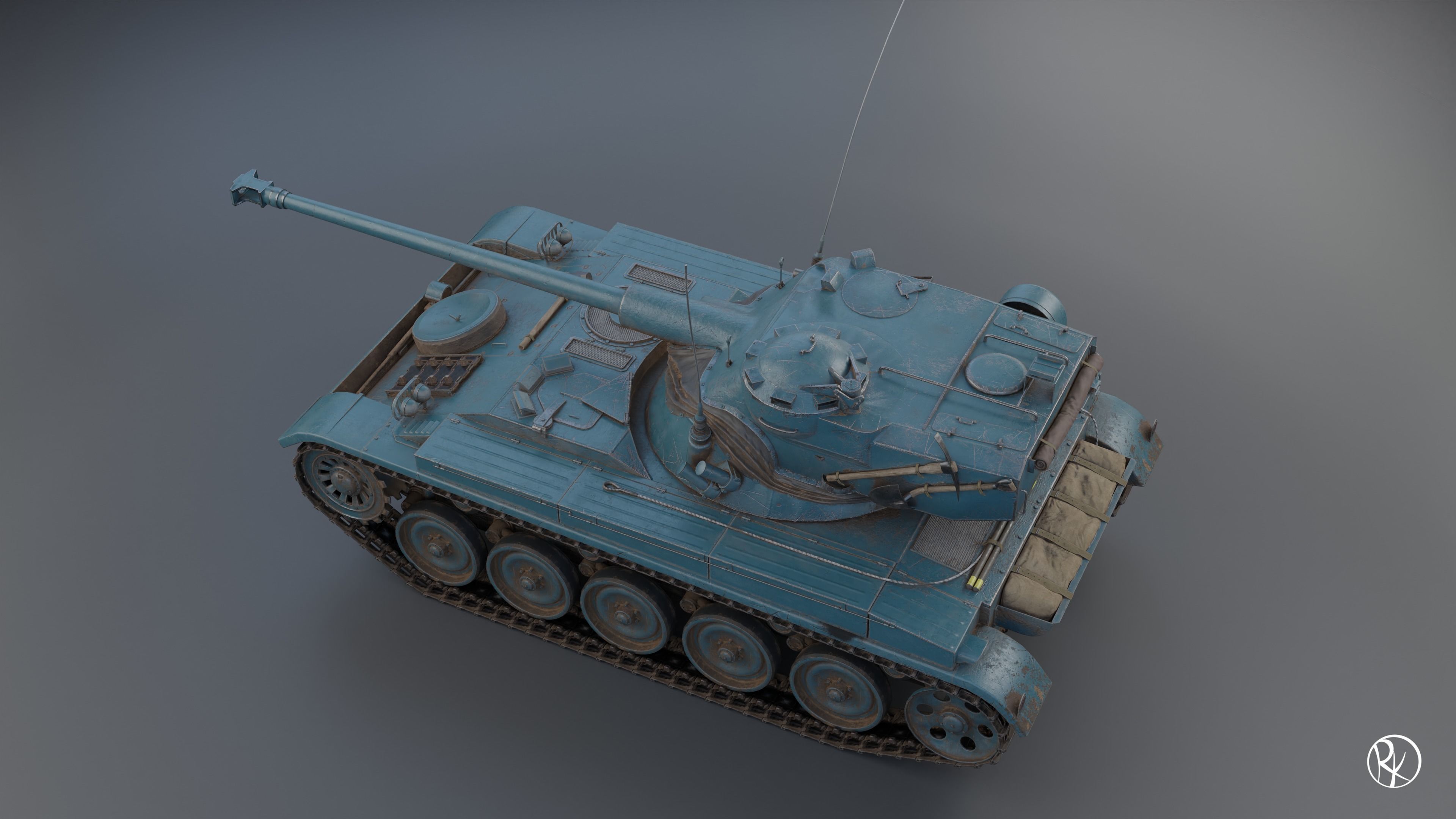 AMX-13 75 PBR Model 3D model_4