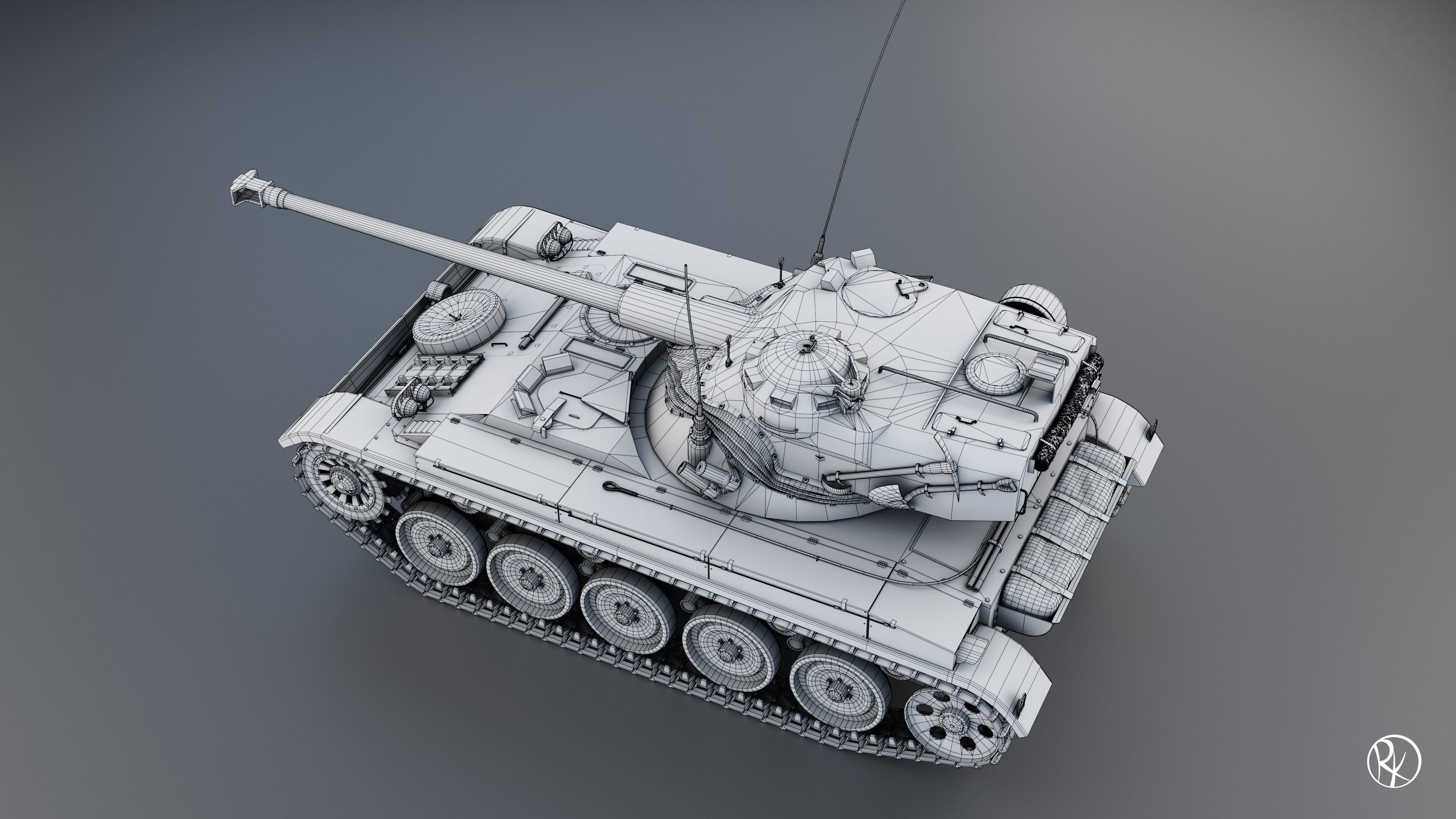 AMX-13 75 PBR Model 3D model_15