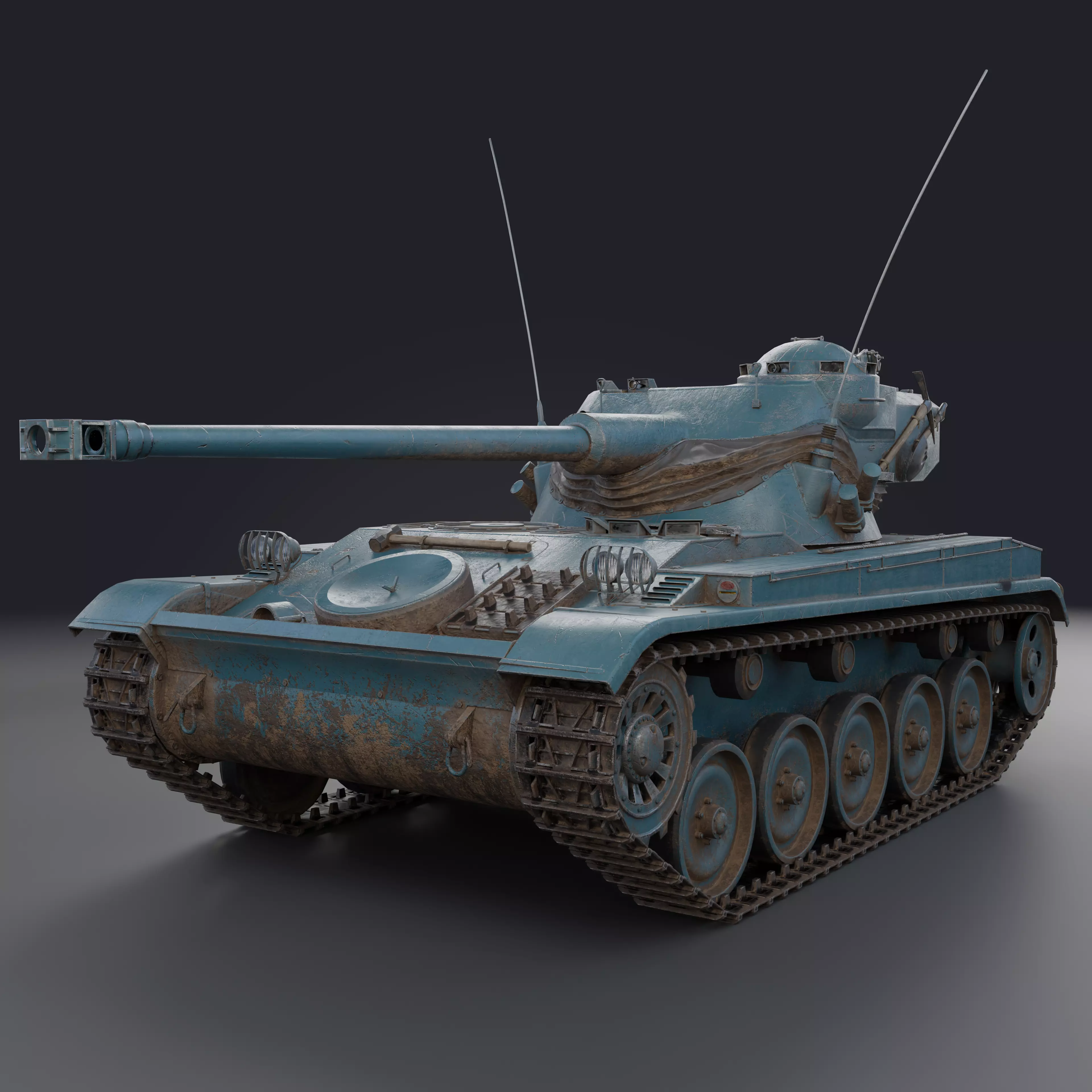 AMX-13 75 PBR Model 3D model_0