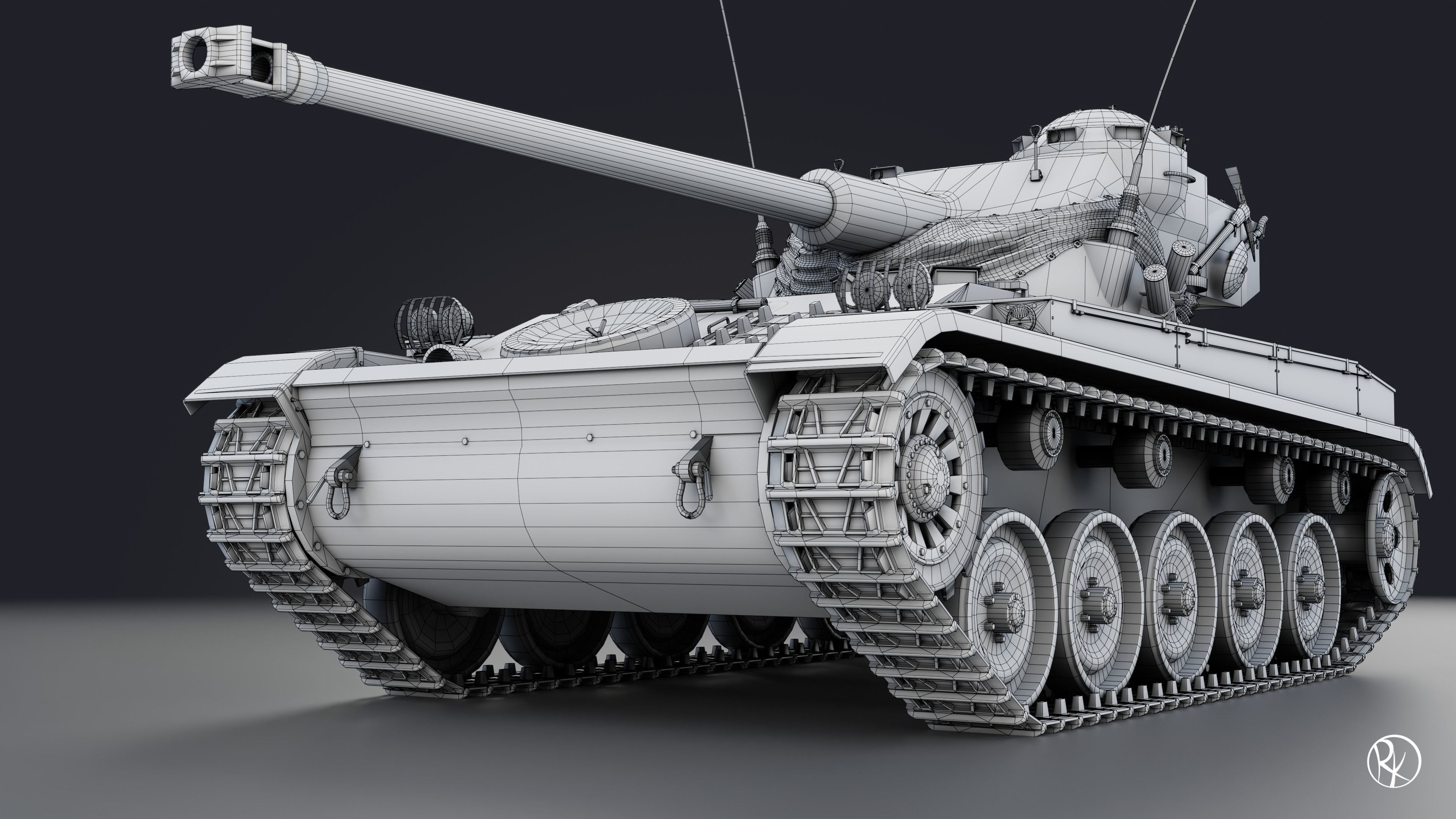 AMX-13 75 PBR Model 3D model_19