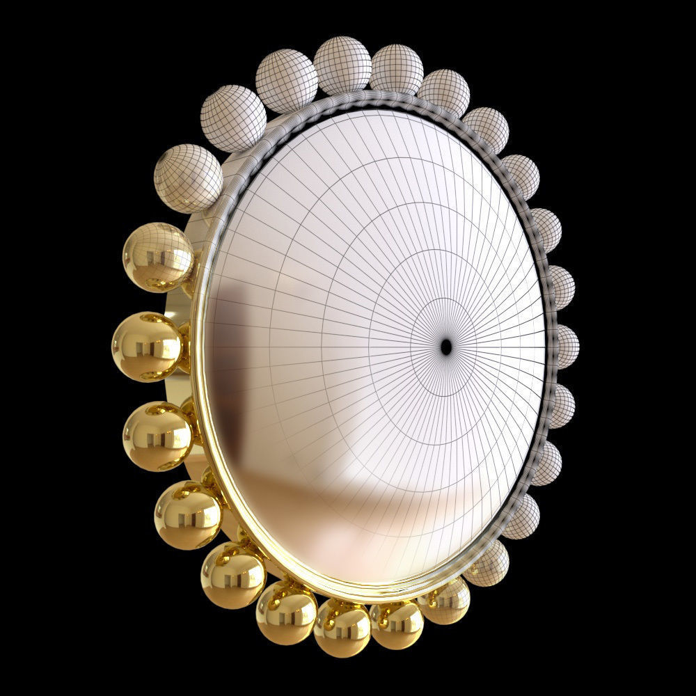 MIRROR FORNASETTI CONVEX by Svenskt tenn 3D model_2