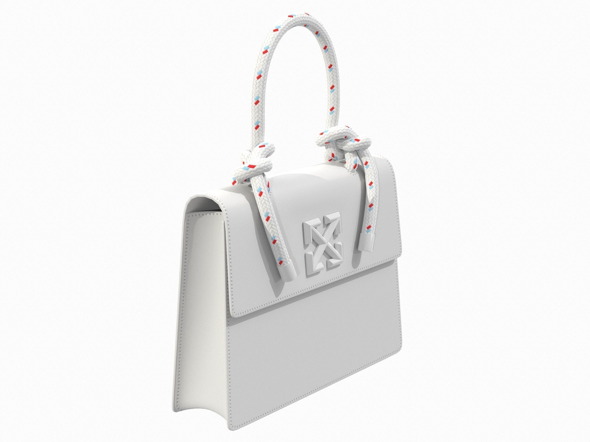 Off-White Bag Jitney Gummy White Low-poly 3D model_1
