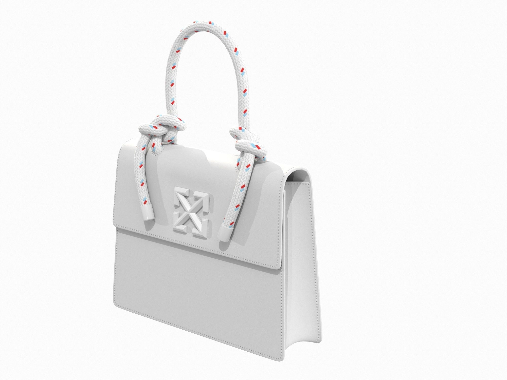 Off-White Bag Jitney Gummy White Low-poly 3D model_4