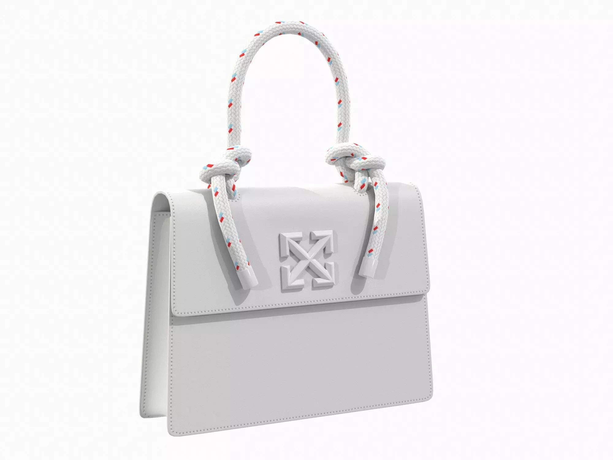 Off-White Bag Jitney Gummy White Low-poly 3D model_0
