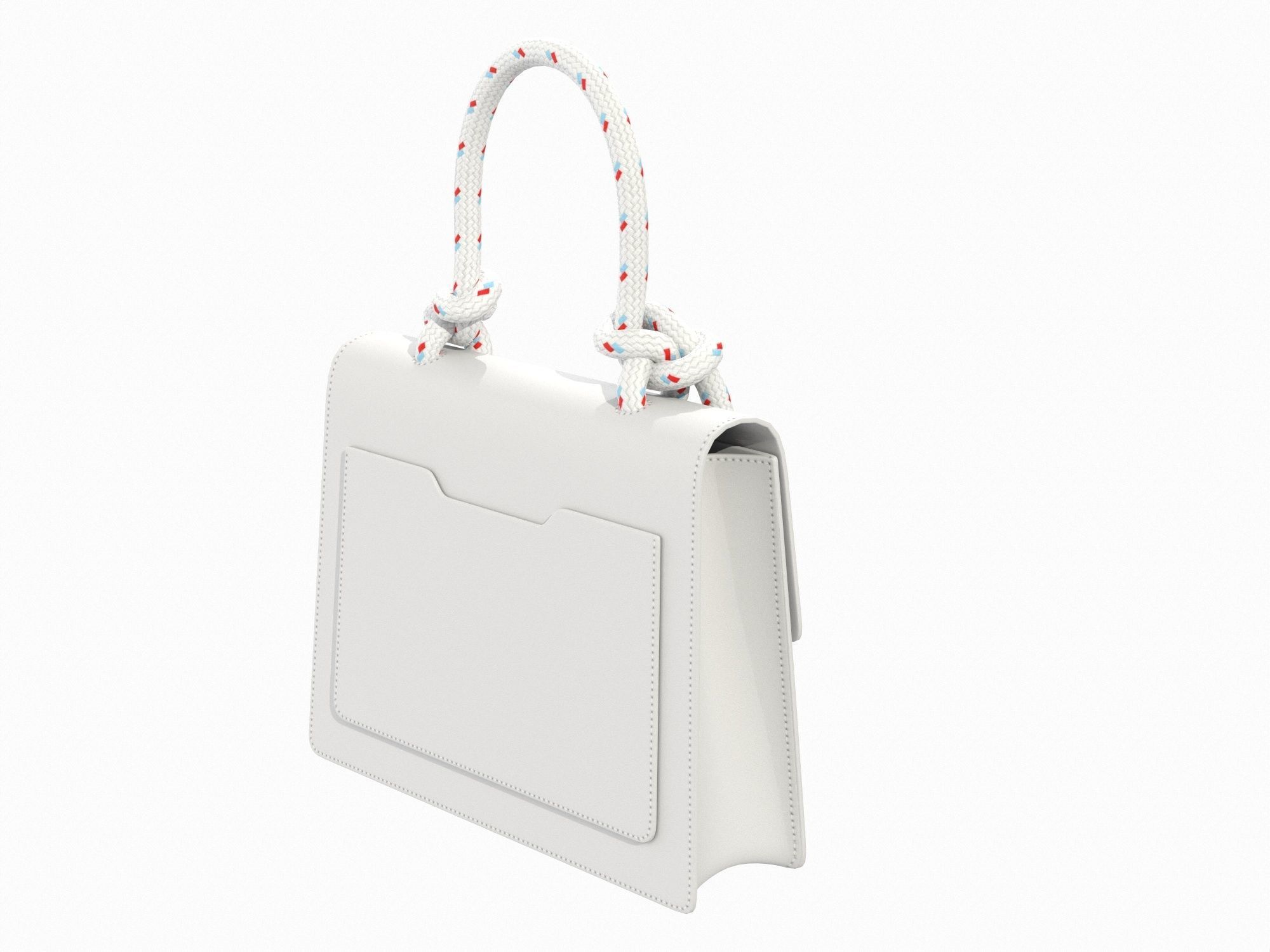 Off-White Bag Jitney Gummy White Low-poly 3D model_2