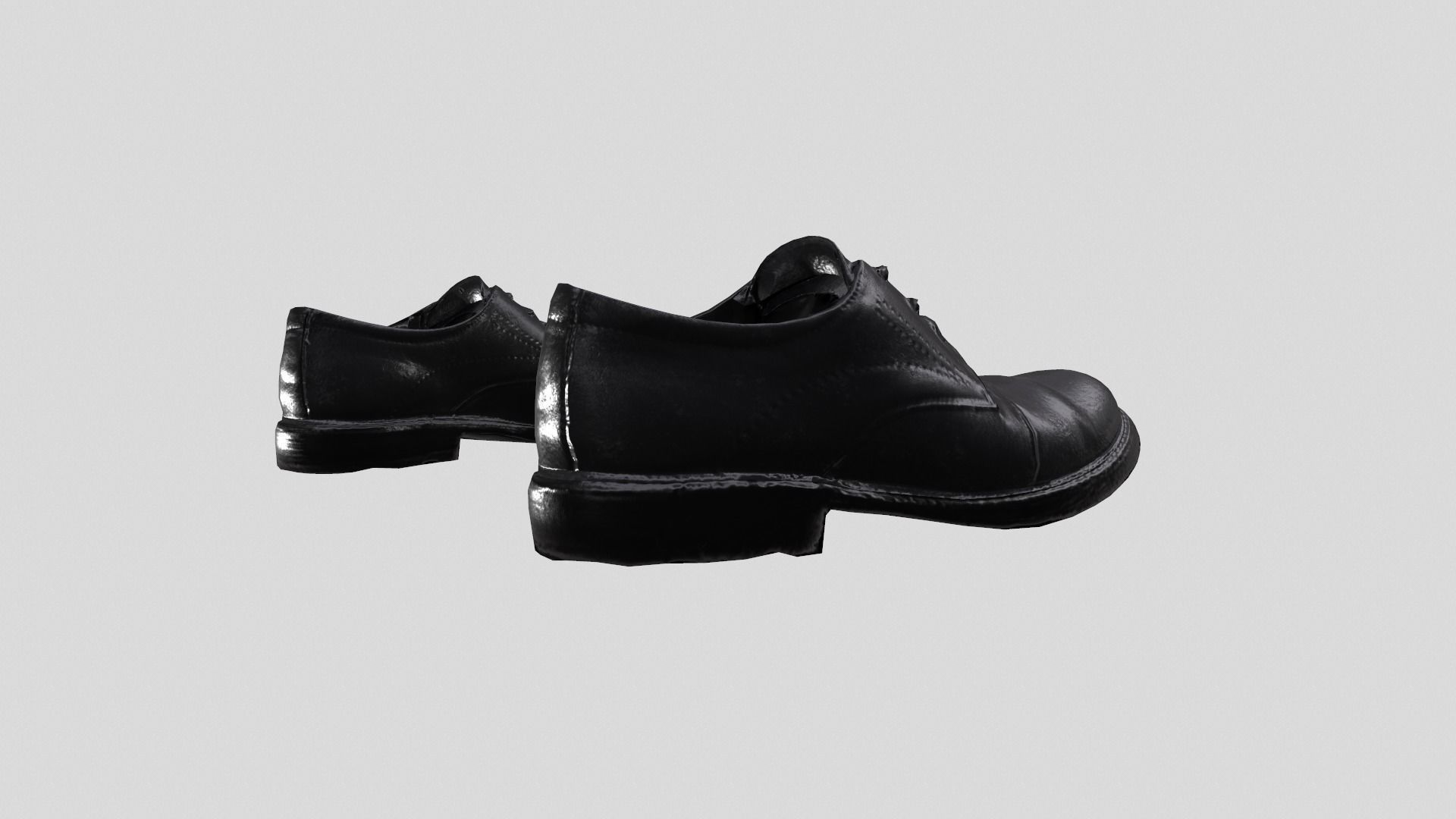 Black shoes 3D model_8