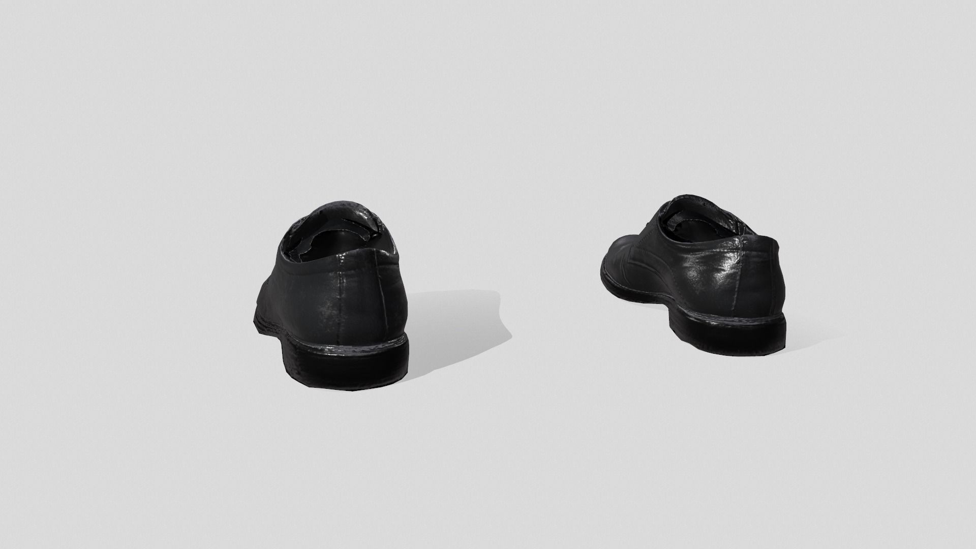 Black shoes 3D model_7