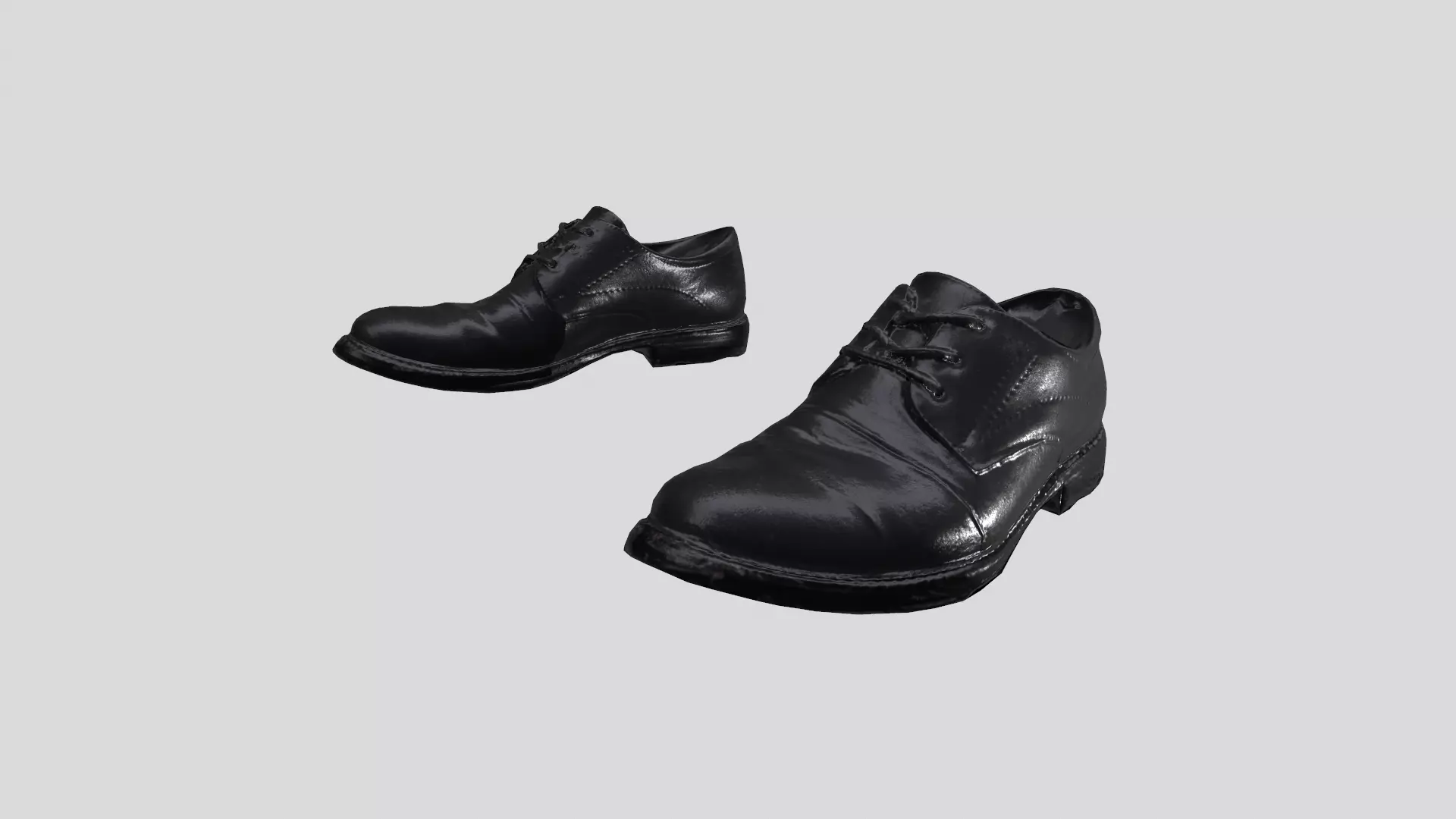 Black shoes 3D model_0