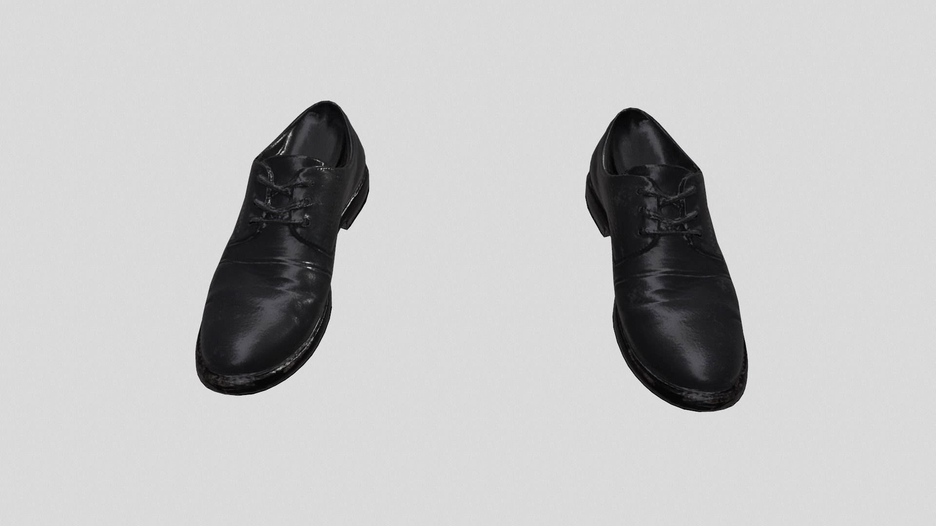 Black shoes 3D model_6