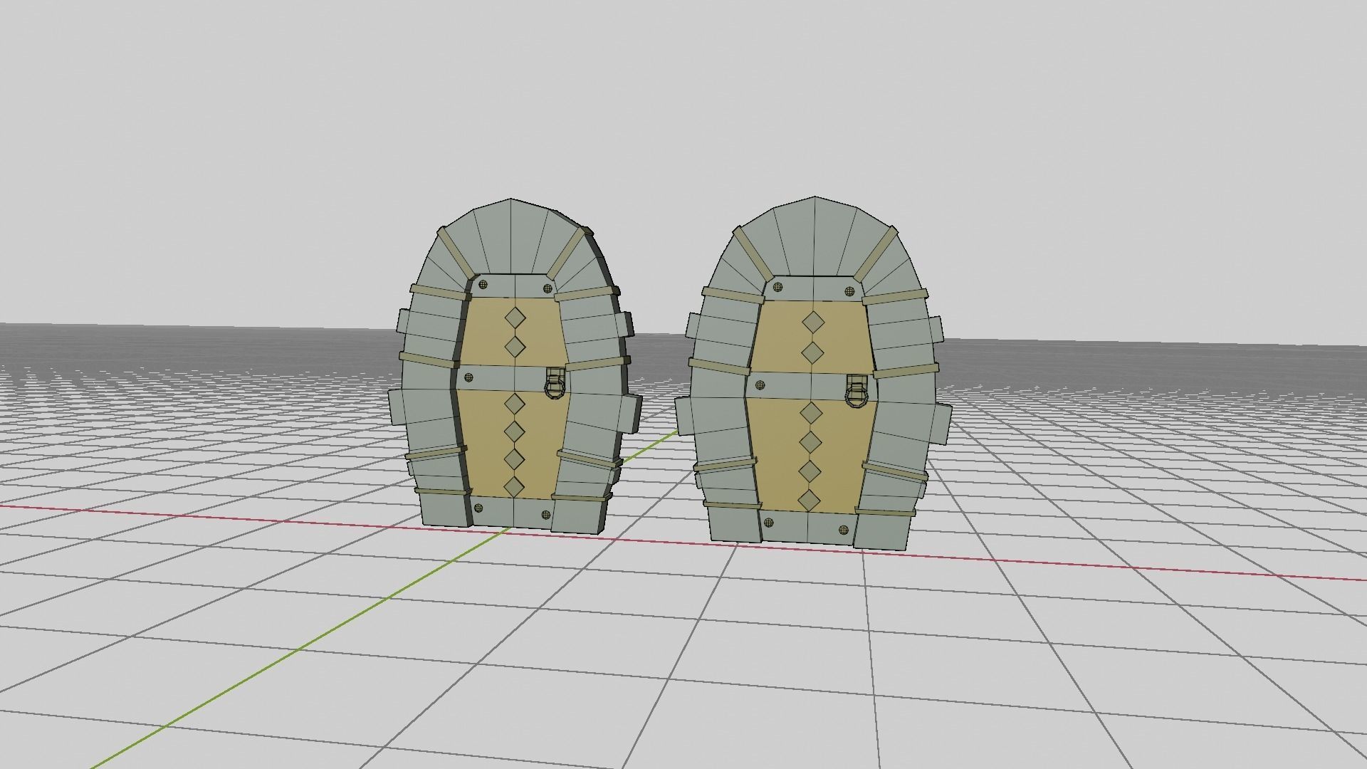 Door stylized Low-poly 3D model_10