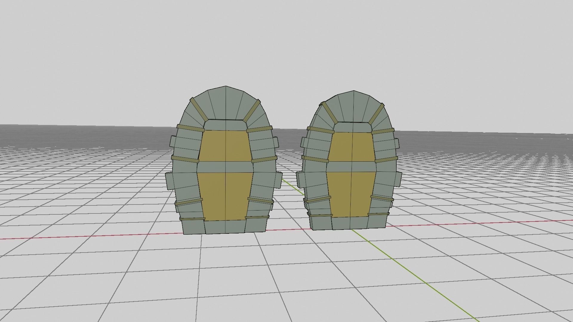 Door stylized Low-poly 3D model_12