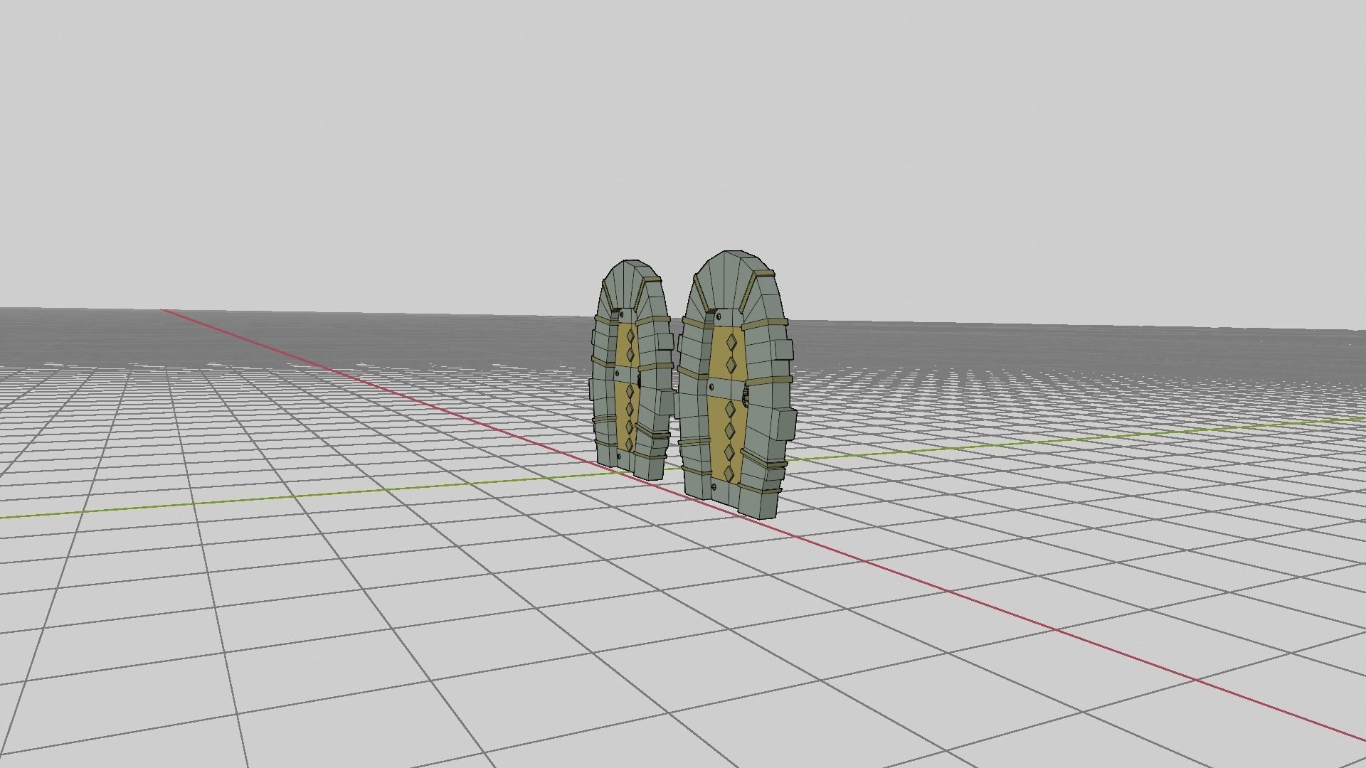 Door stylized Low-poly 3D model_11