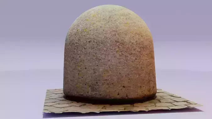 Ultra-realistic concrete road bollards high-poly 3D model