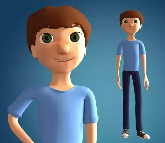 basic teenage cartoon boy