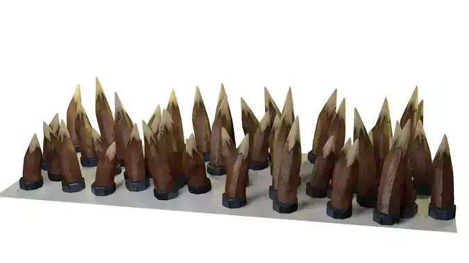 Spikes set of wooden spears