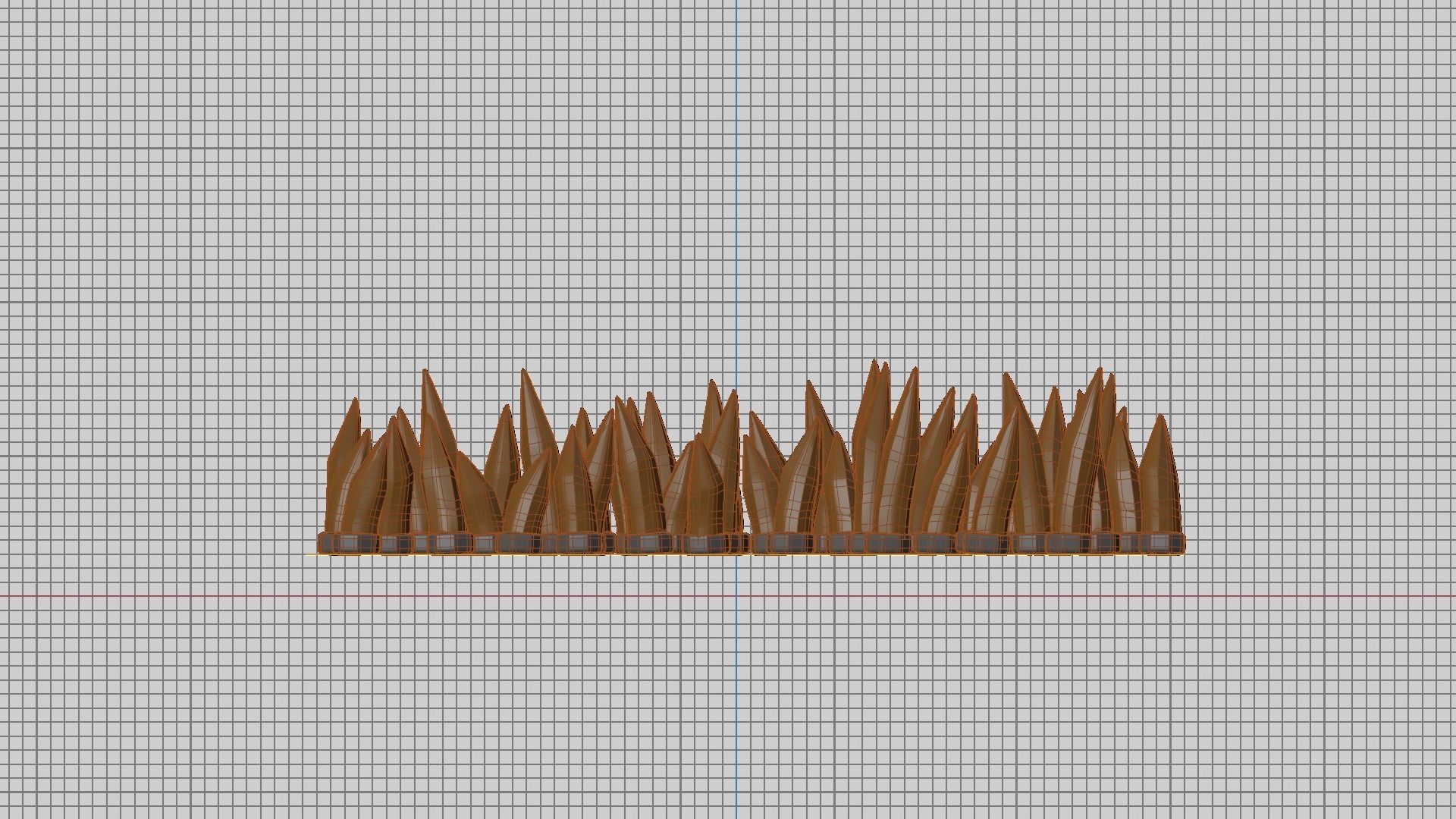 Spikes set of wooden spears Low-poly 3D model_11