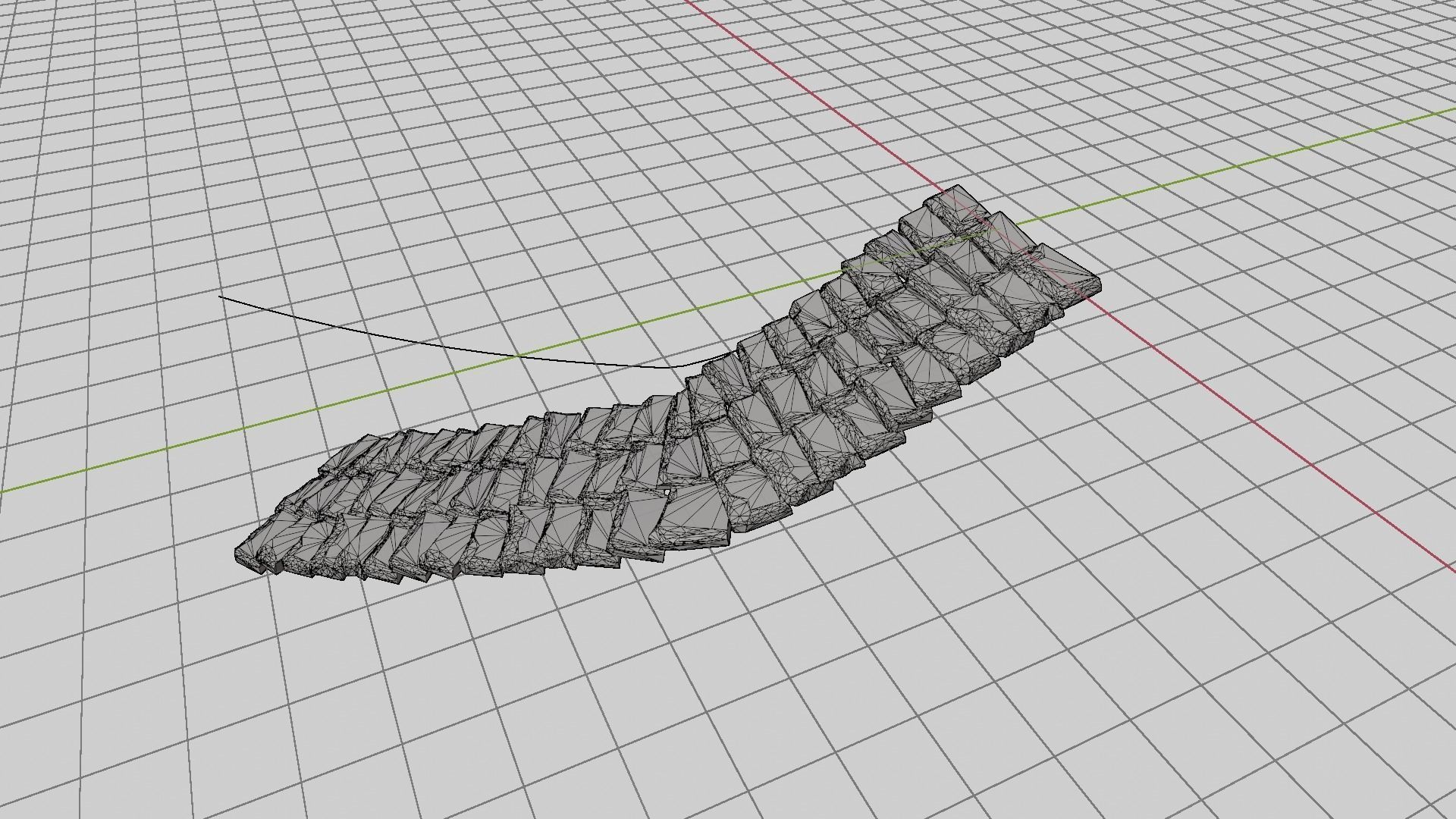 Stairs brick walkway on night Low-poly 3D model_10