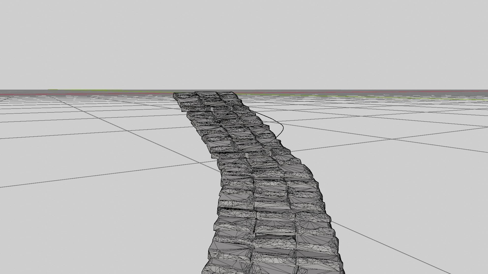 Stairs brick walkway on night Low-poly 3D model_12