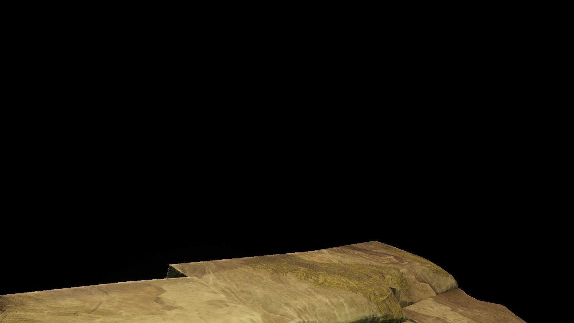 Stairs brick walkway on night Low-poly 3D model_2