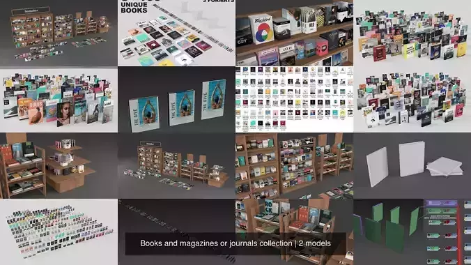 Books and magazines or journals collection