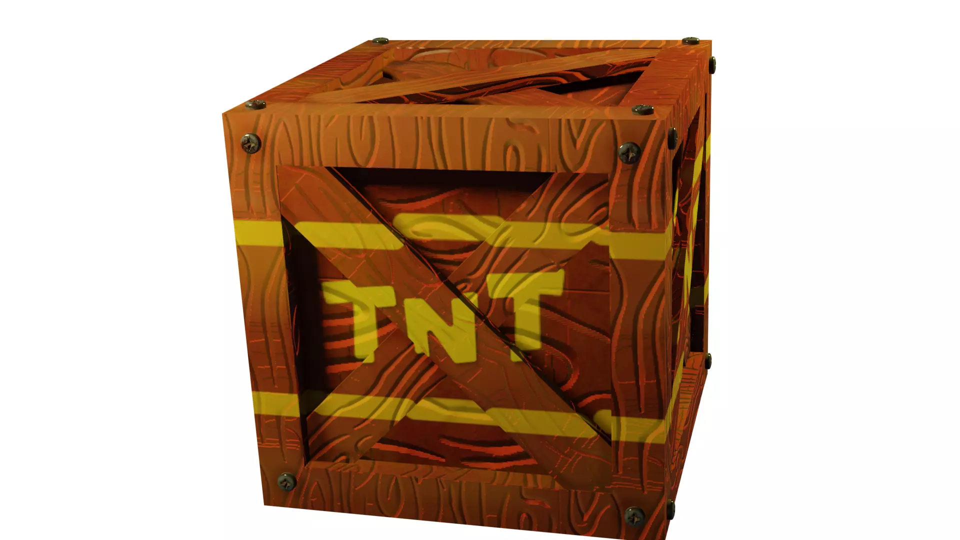 Box Tnt Low-poly 3D model