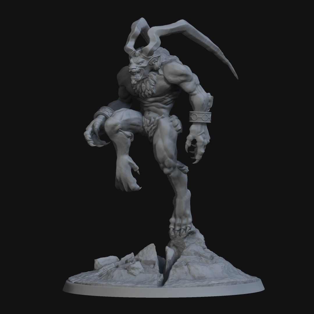 Ifrit Fire Demon from Final Fantasy VIII 3D Print Miniature 3D print model_1