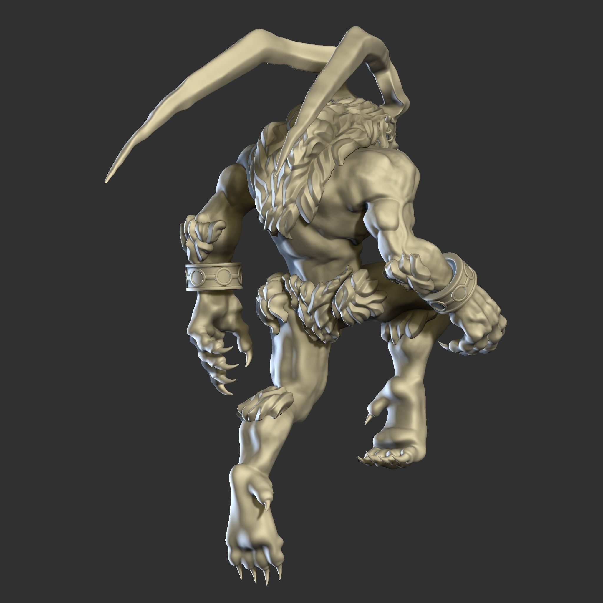 Ifrit Fire Demon from Final Fantasy VIII 3D Print Miniature 3D print model_4