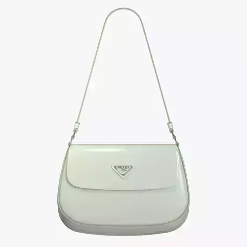 Prada Cleo brushed leather shoulder bag with flap Aqua