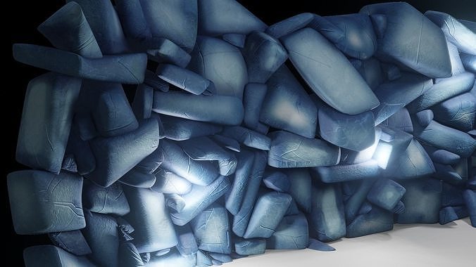 Wall Stylized Low-poly 3D model