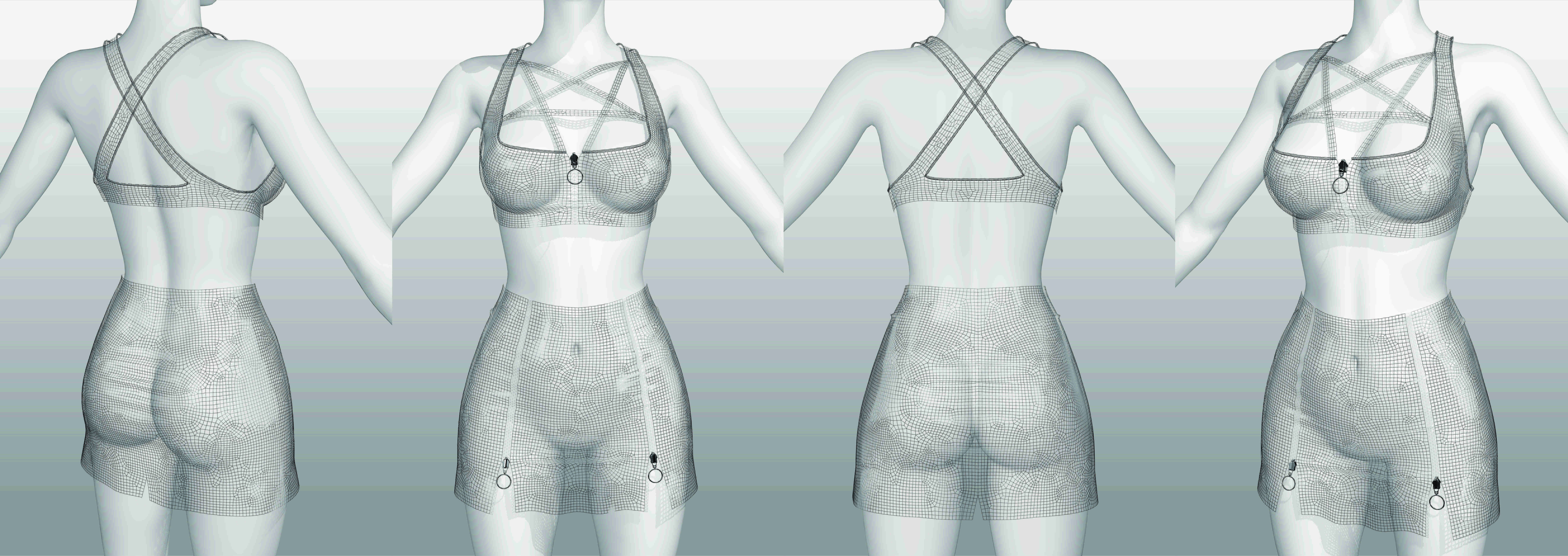 New Goth Outfit vol 02 Vinyl Collecion 3D model_4