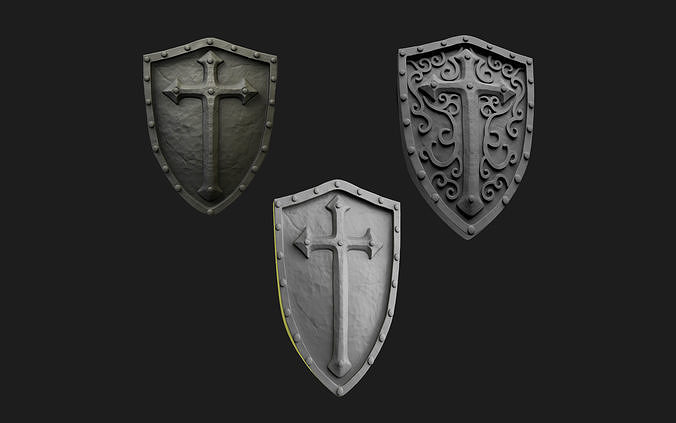 Medieval Weapons Shield Pack 3D print model