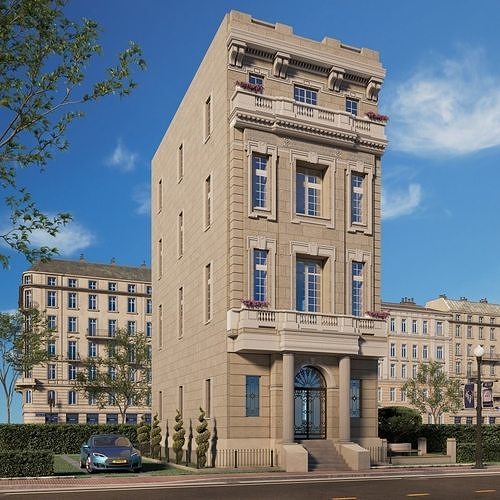 Neoclassical House 3D model