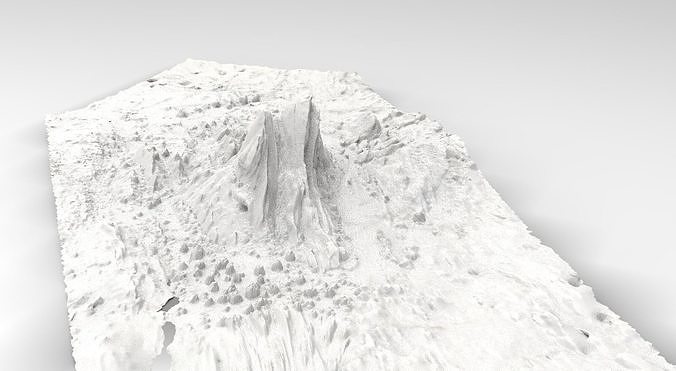 Desert sand rock formation 3D model