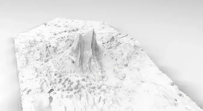 Desert sand rock formation 3D model