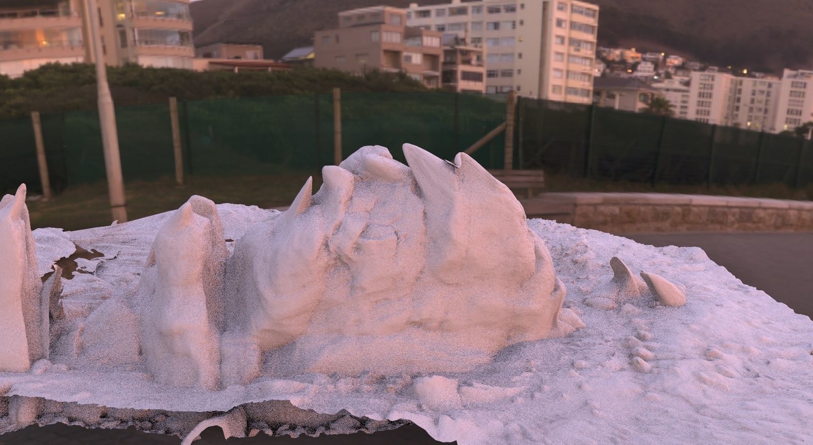 Rock formation desert sand 2 3D model_1