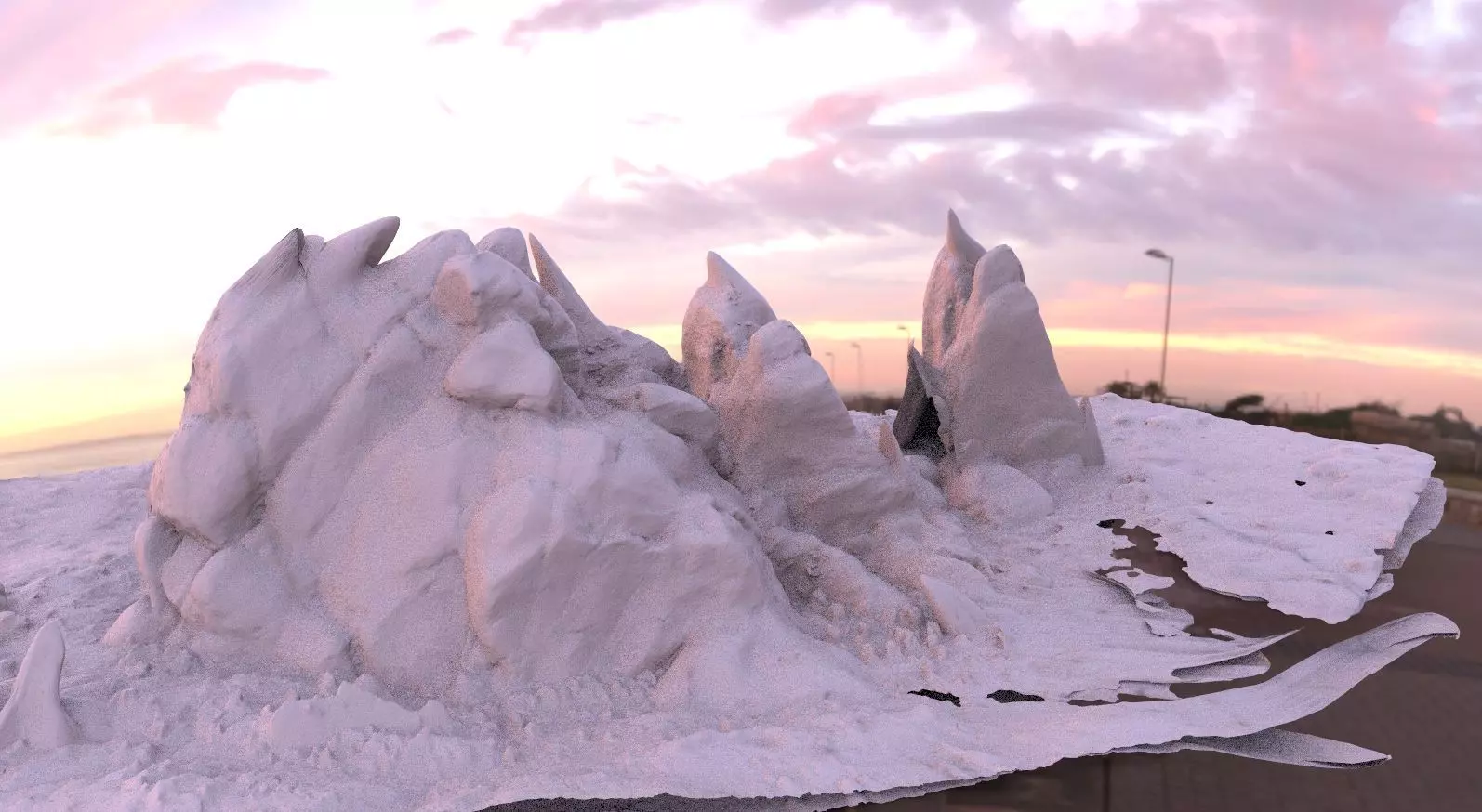 Rock formation desert sand 2 3D model_0