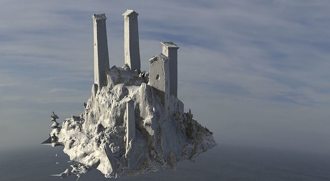 Thatched Towers medieval 3D model