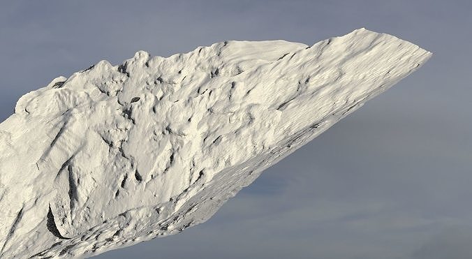 Sand storm rock formation 3D model