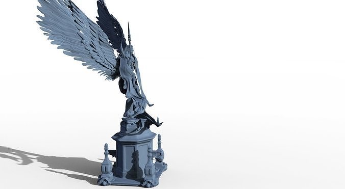 Angel statue top with new stand 3D model