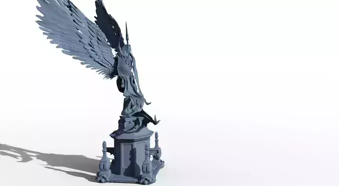Angel statue top with new stand 3D model