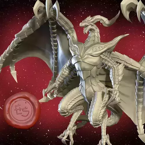Bahamut Dragon Final Fantasy VIII 3D Print Miniature 3D print model