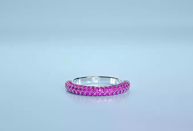 Pink Circle Stone Band  3D print model