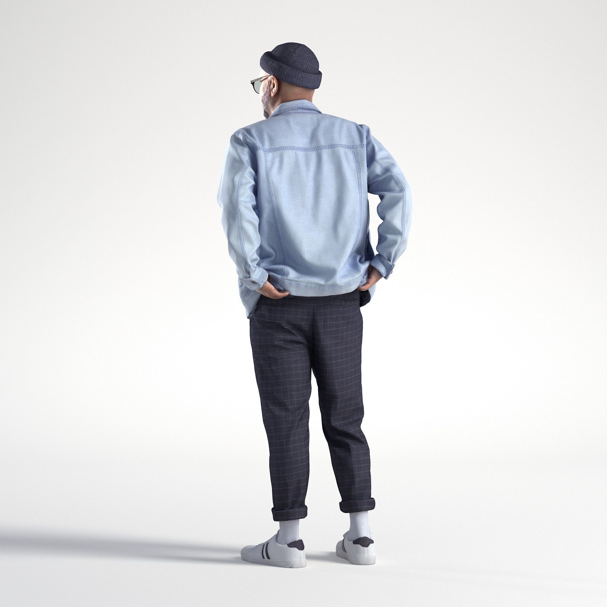 Man Casual Outfit Standing Low poly Nikhiel 1764 3D model_4