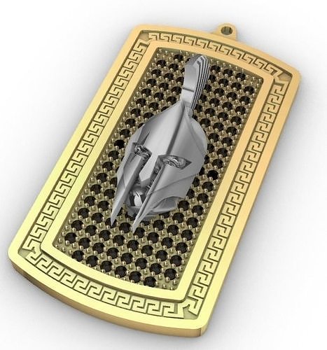 Dije espartano pendant spartan  3D print model