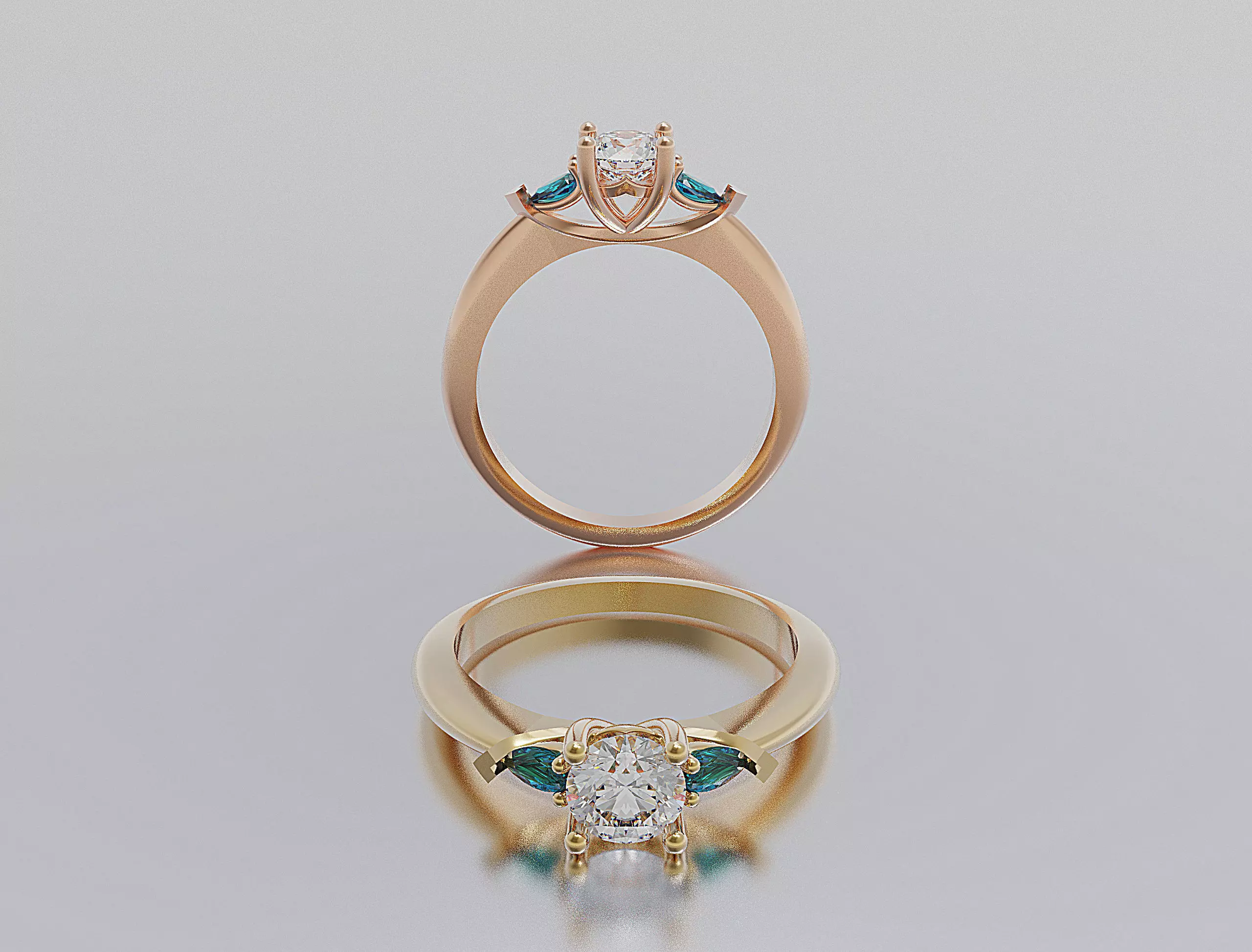 Women ring 3D print model_0