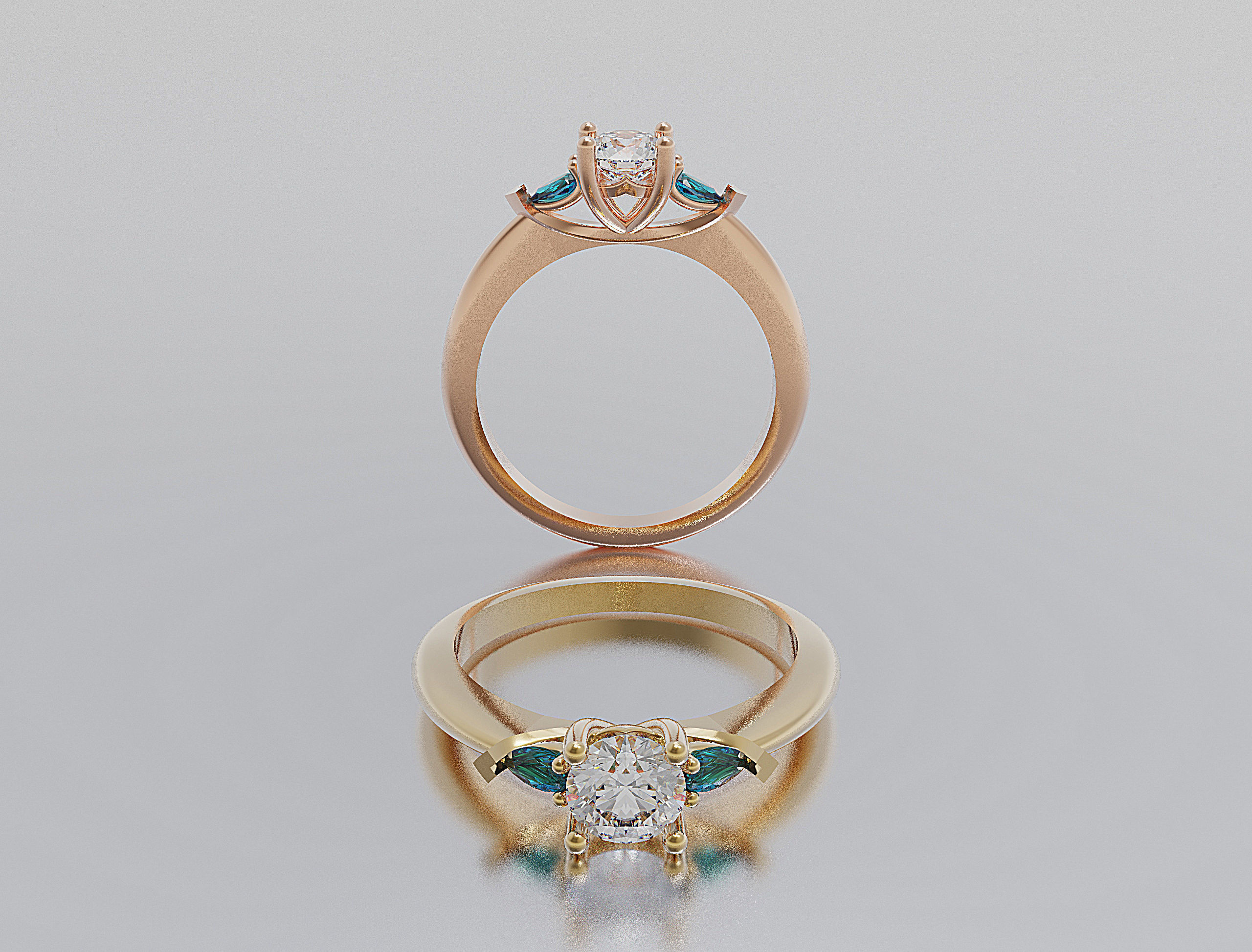 Women ring 3D print model_1